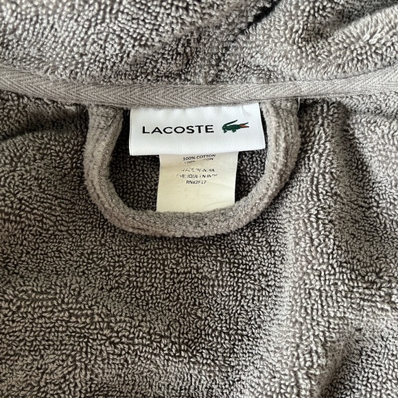 Lacoste Gray Hooded Robe - Picture 2 of 8